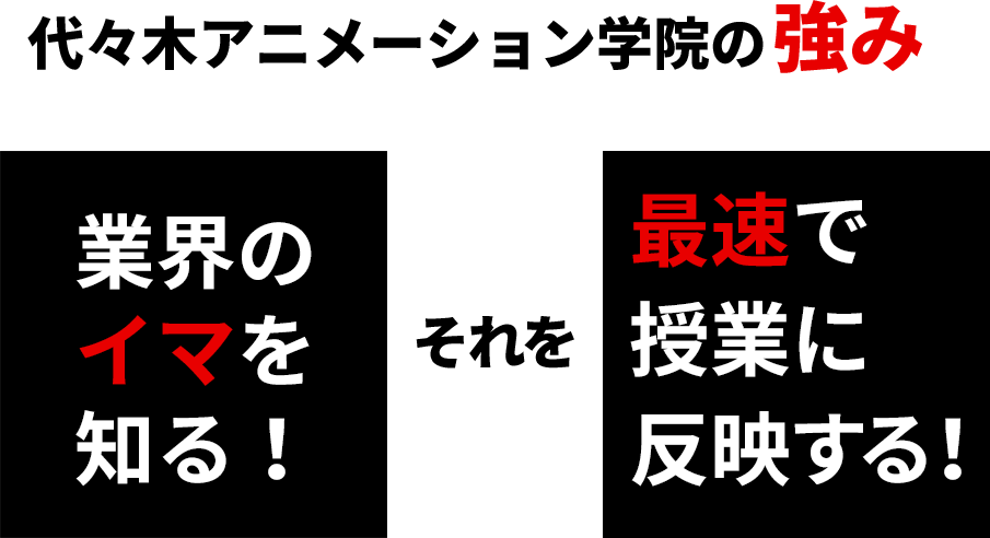 代々木アニメーション学院の強み